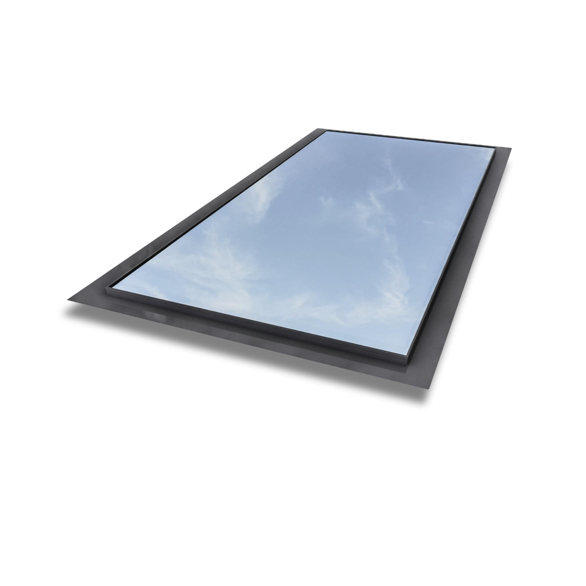 1200 x 2500 mm Frameless Skylight for Flat Roof - Triple Glazed