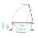 1350 x 1650 mm Brett Martin Flat Glass Access Hatch.