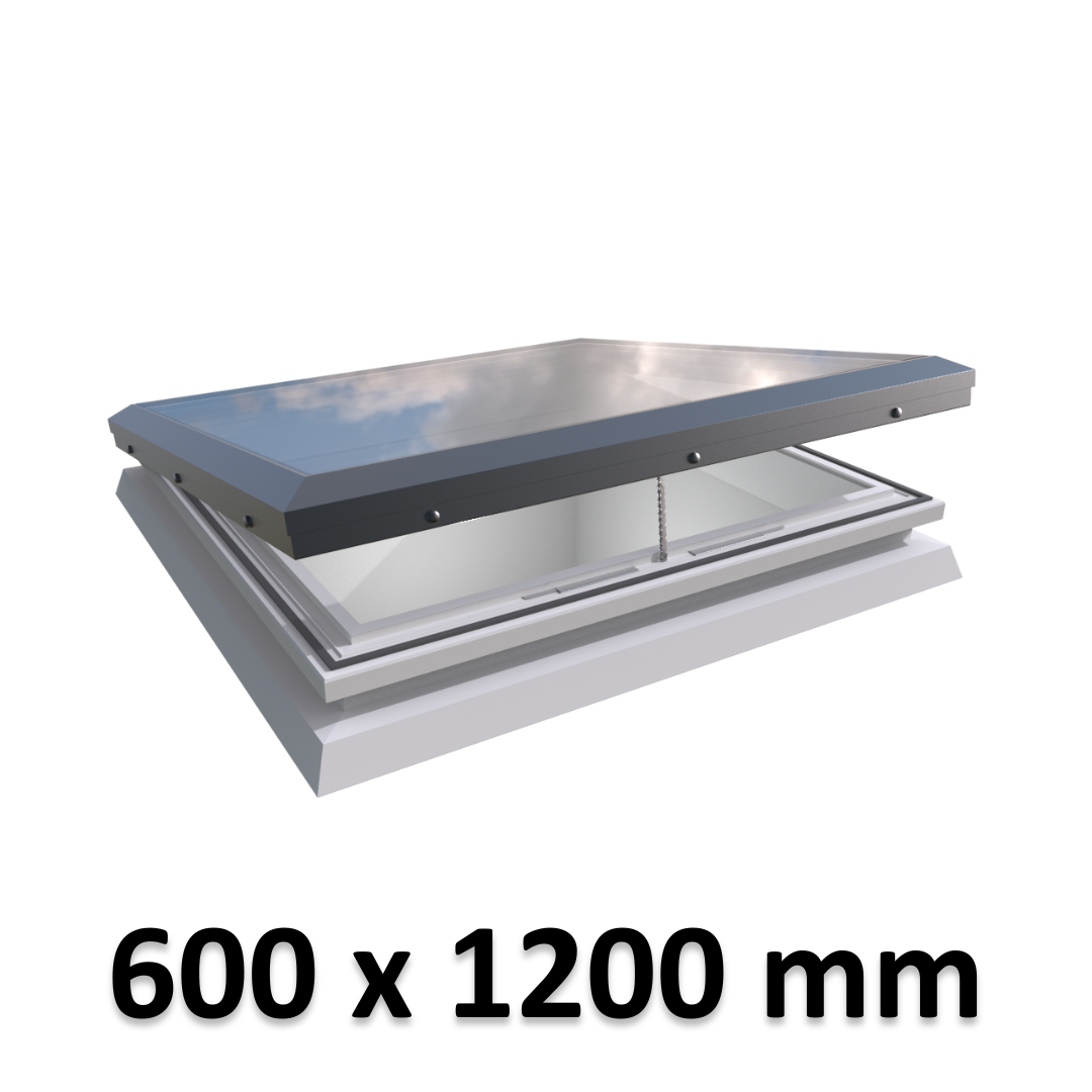 600 x 1200 mm Brett Martin Electric Opening Skylight for Flat Roof