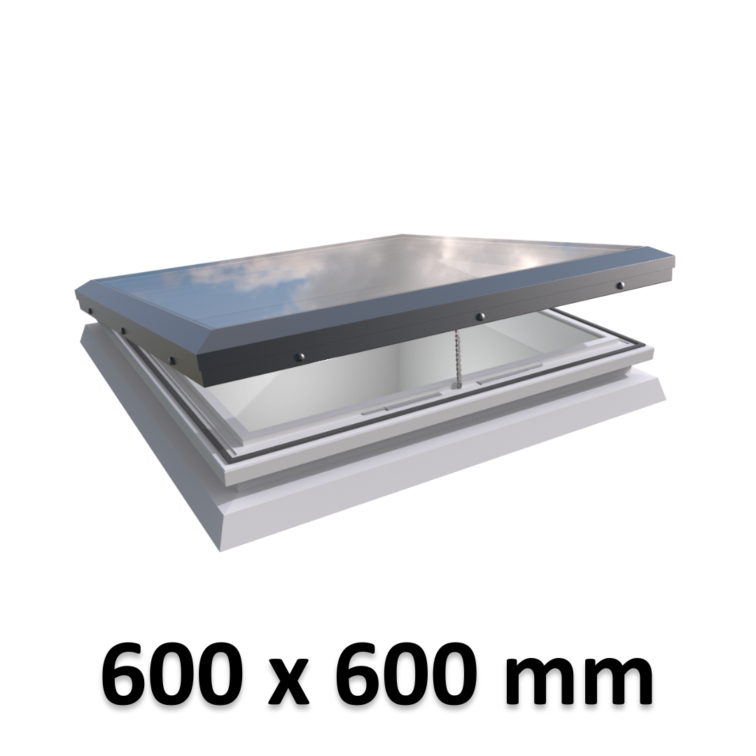 600 x 600 mm Brett Martin Electric Opening Skylight for Flat Roof