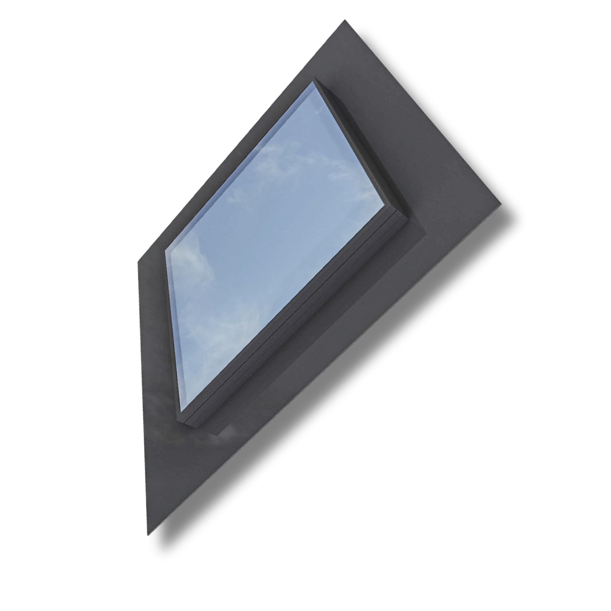 400 x 400 mm Frameless Skylight for Pitched Roof - Triple Glazed