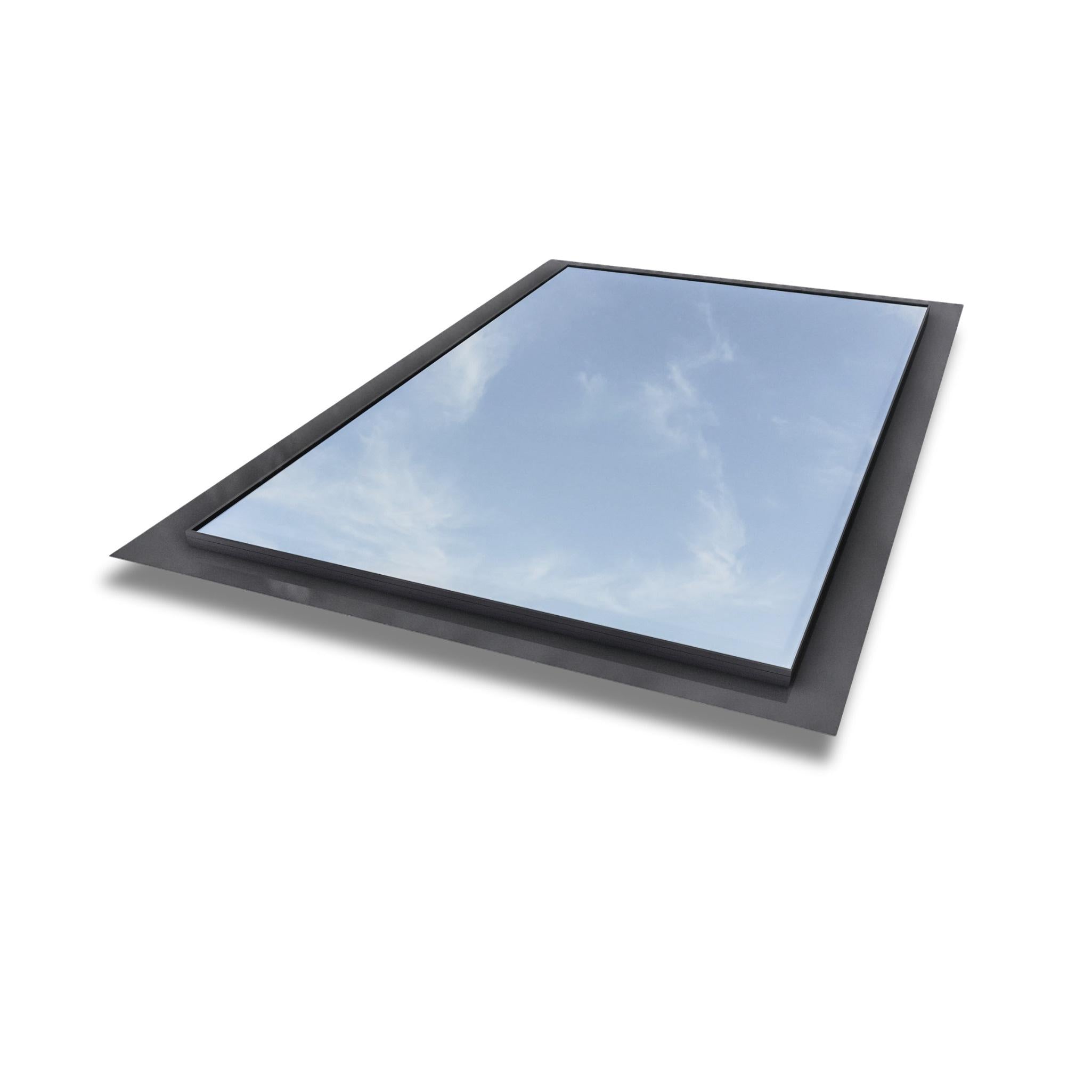 1200 x 2000 mm Frameless Skylight for Flat Roof - Triple Glazed