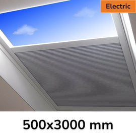 500 x 3000 mm Electric Blinds for Flat / Pitched Roof Skylights & Roof Lanterns.