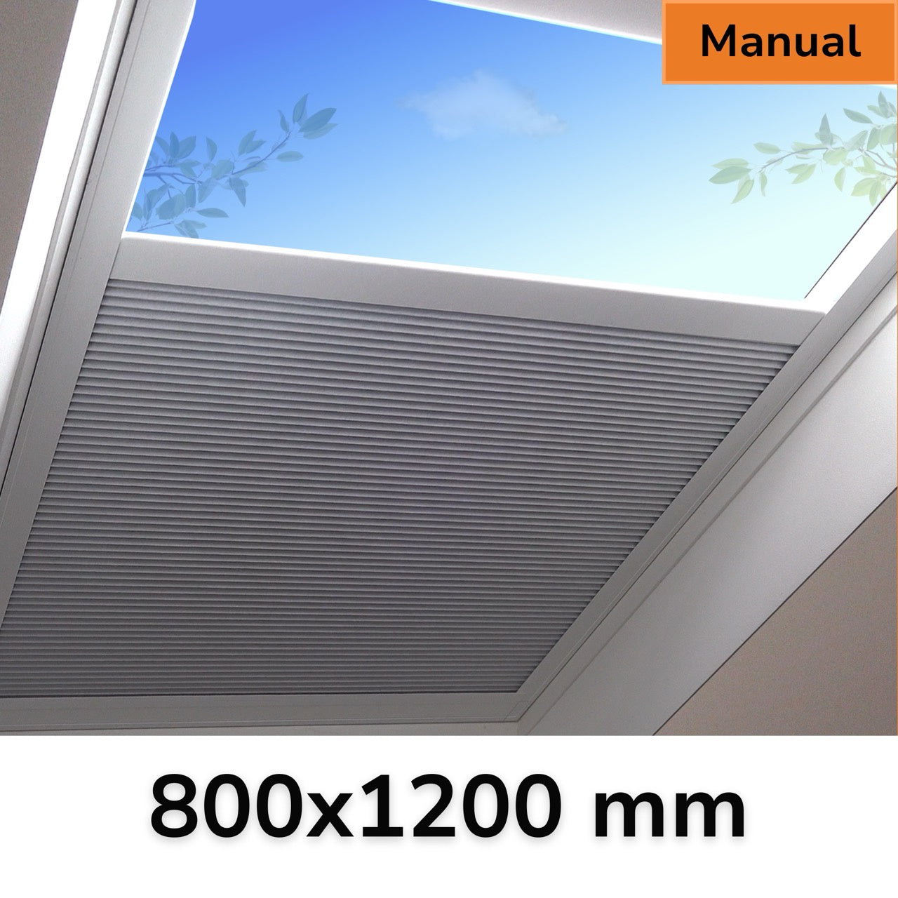 800 x 1200 mm Manual Blinds for Flat / Pitched Roof Skylights & Roof Lanterns