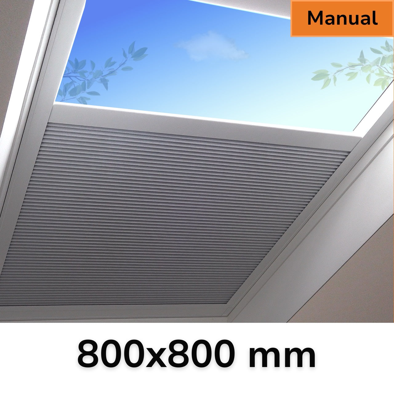 800 x 800 mm Manual Blinds for Flat / Pitched Roof Skylights & Roof Lanterns