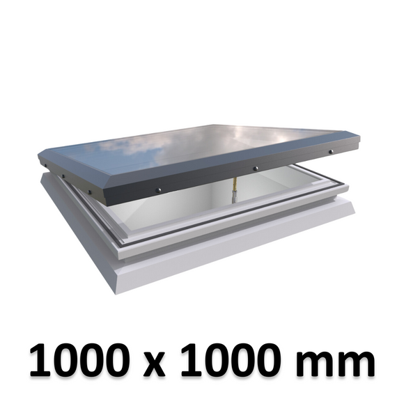 1000 x 1000 mm Brett Martin Manual Opening Skylight for Flat Roof.