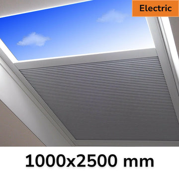 1000 x 2500 mm Electric Blinds for Flat / Pitched Roof Skylights & Roof Lanterns.