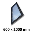 600 x 2000 mm Frameless Skylight for Pitched Roof - Triple Glazed.
