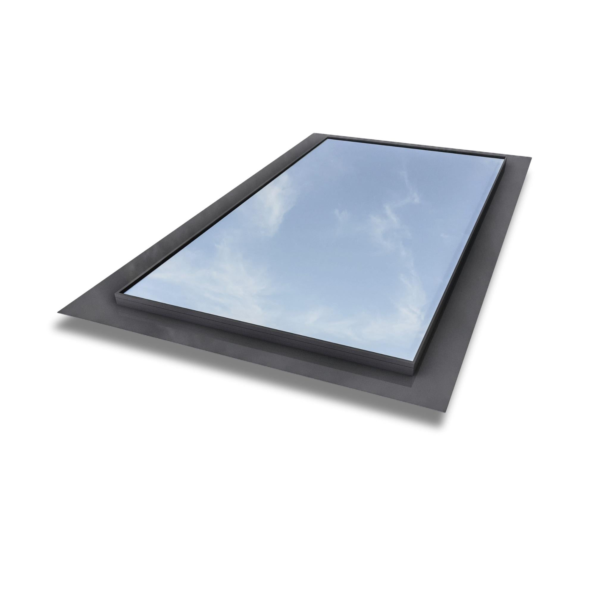 800 x 1500 mm Frameless Skylight for Flat Roof - Triple Glazed