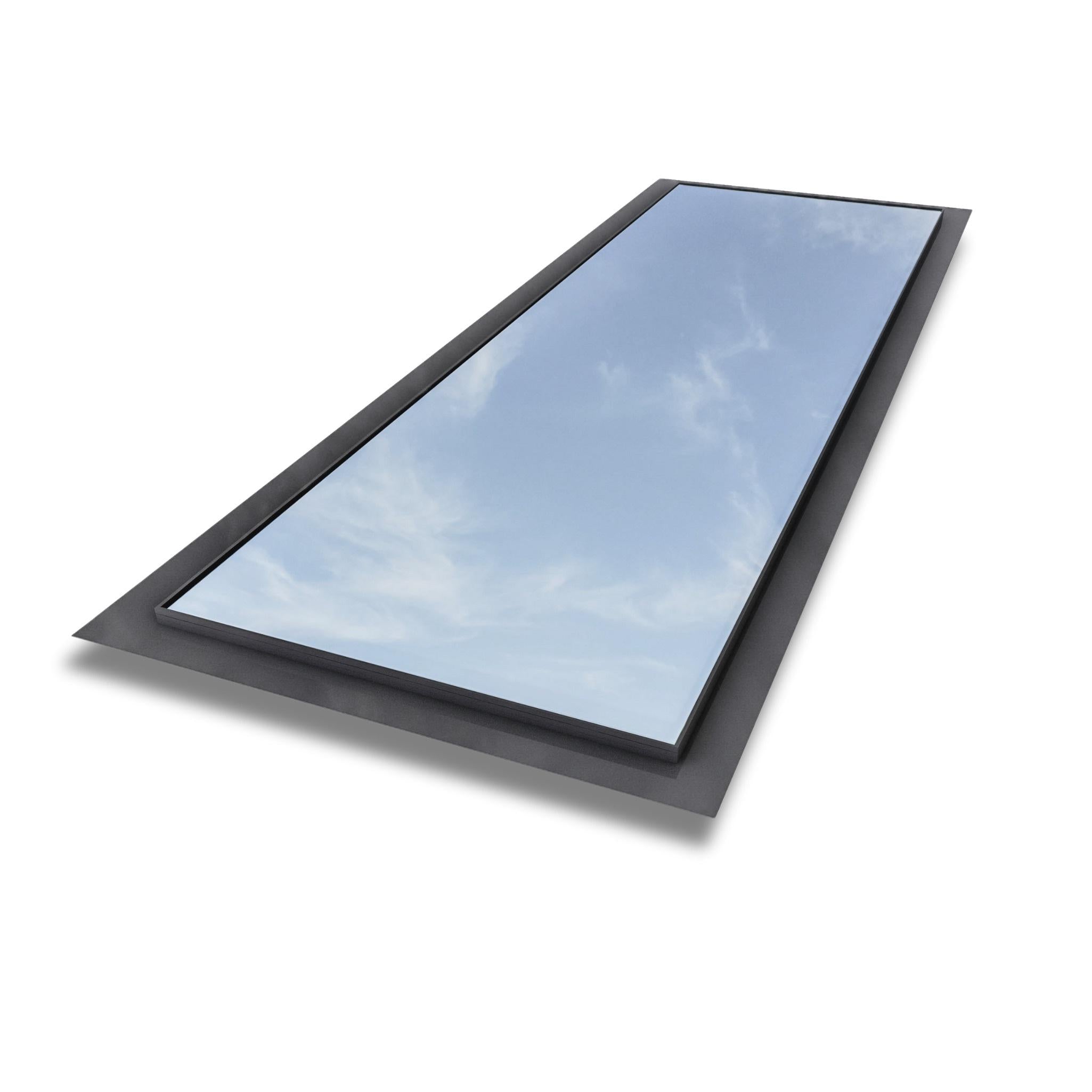 1000 x 3000 mm Frameless Skylight for Flat Roof - Triple Glazed