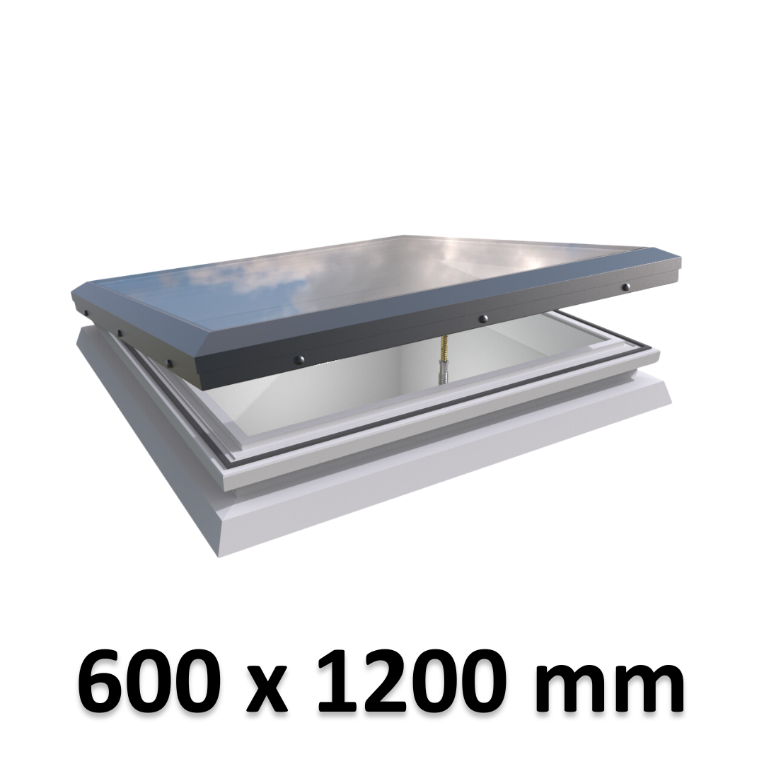 600 x 1200 mm Brett Martin Manual Opening Skylight for Flat Roof