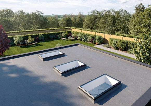 600 x 1200 mm Brett Martin Manual Opening Skylight for Flat Roof.