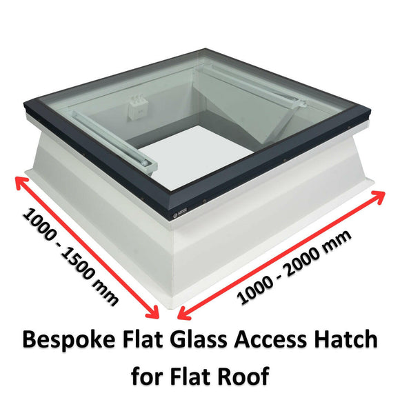 Brett Martin Bespoke Flat Glass Access Hatch.