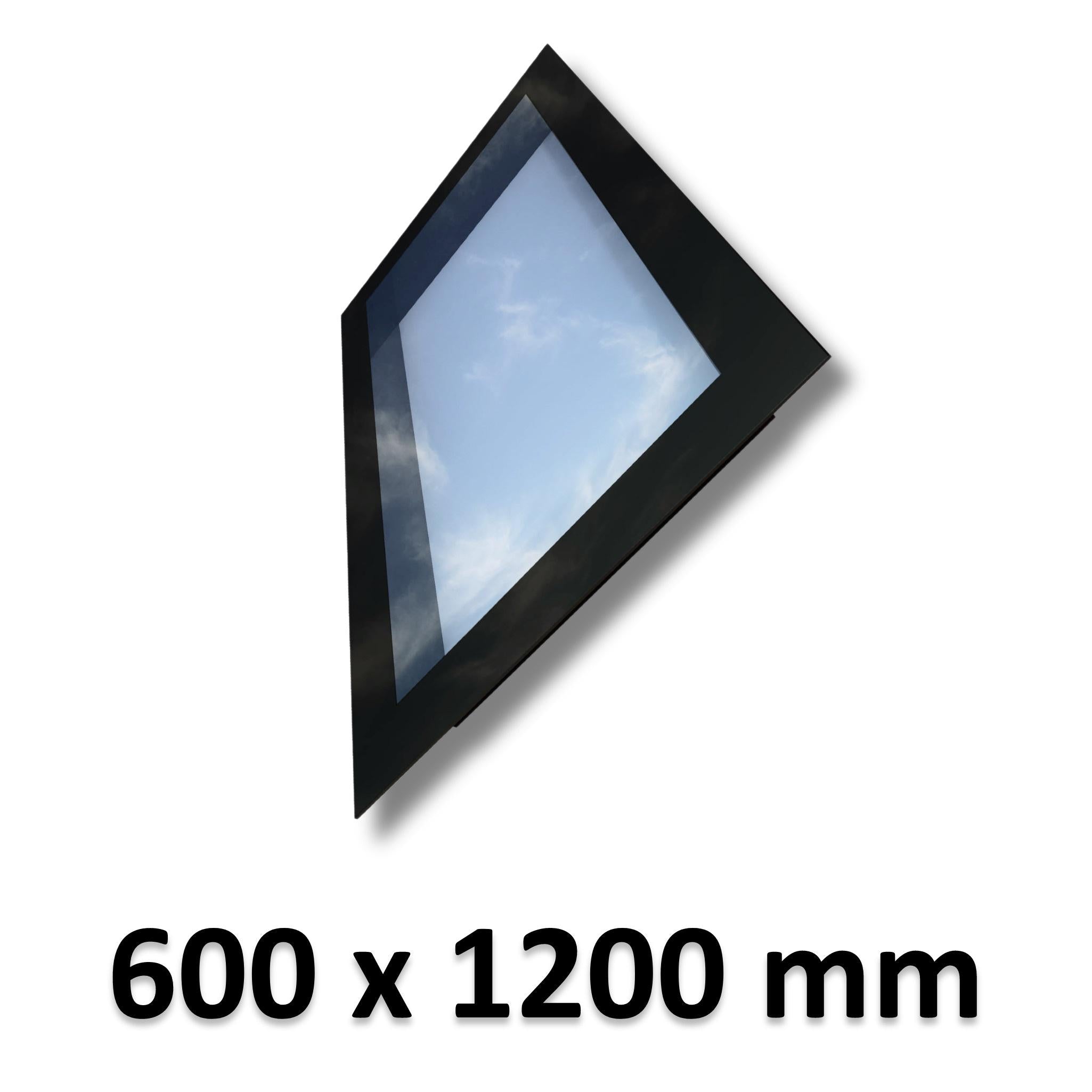 600 x 1200 mm Frameless Skylight for Pitched Roof - Triple Glazed