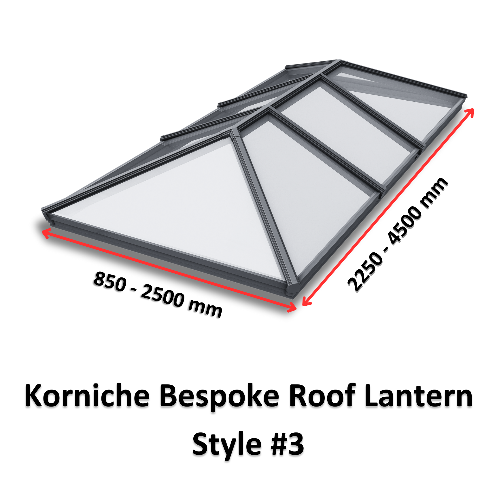 Korniche Bespoke Aluminium Roof Lantern Style #3