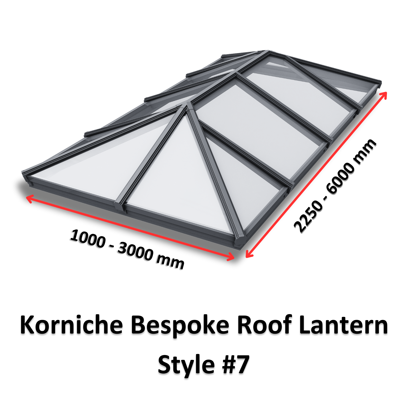 Korniche Bespoke Aluminium Roof Lantern Style #7