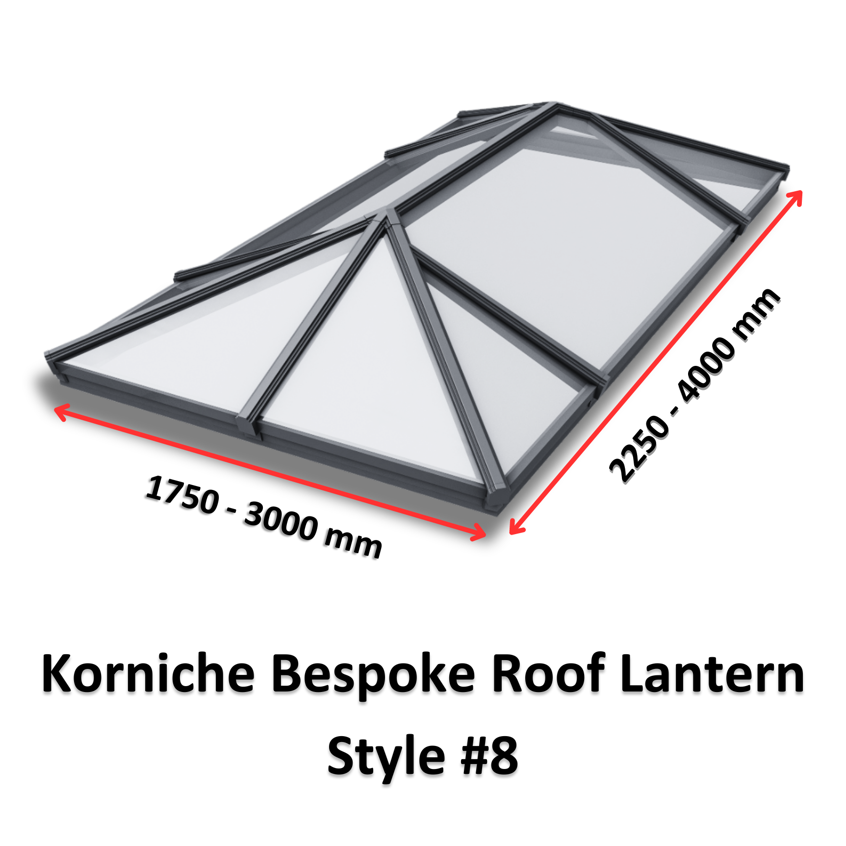 Korniche Bespoke Aluminium Roof Lantern Style #8