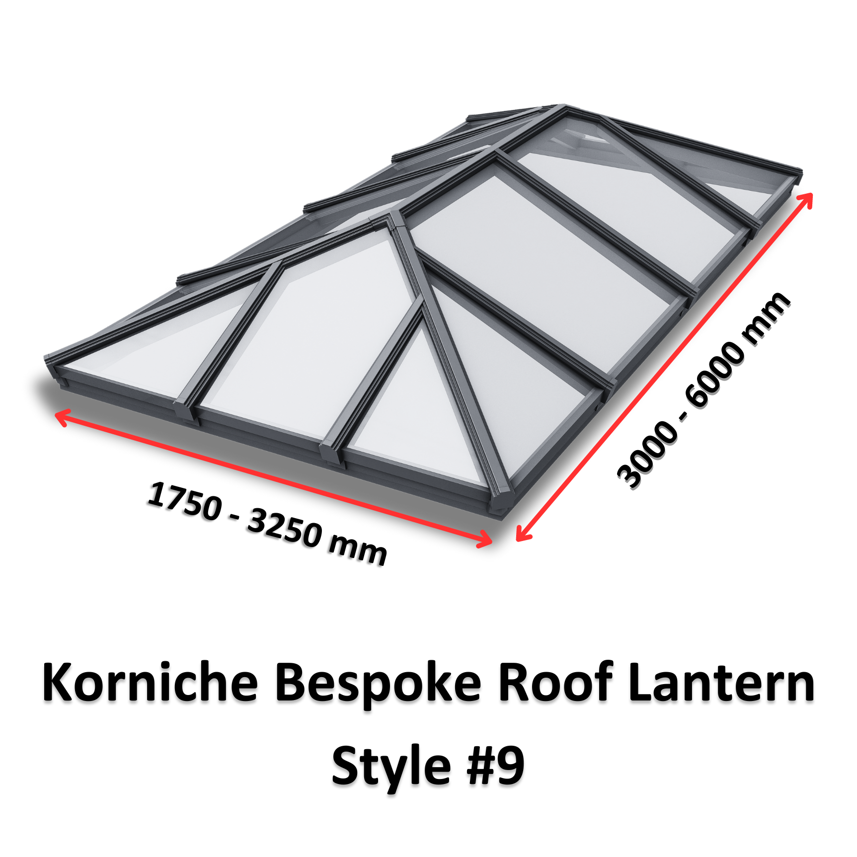 Korniche Bespoke Aluminium Roof Lantern Style #9