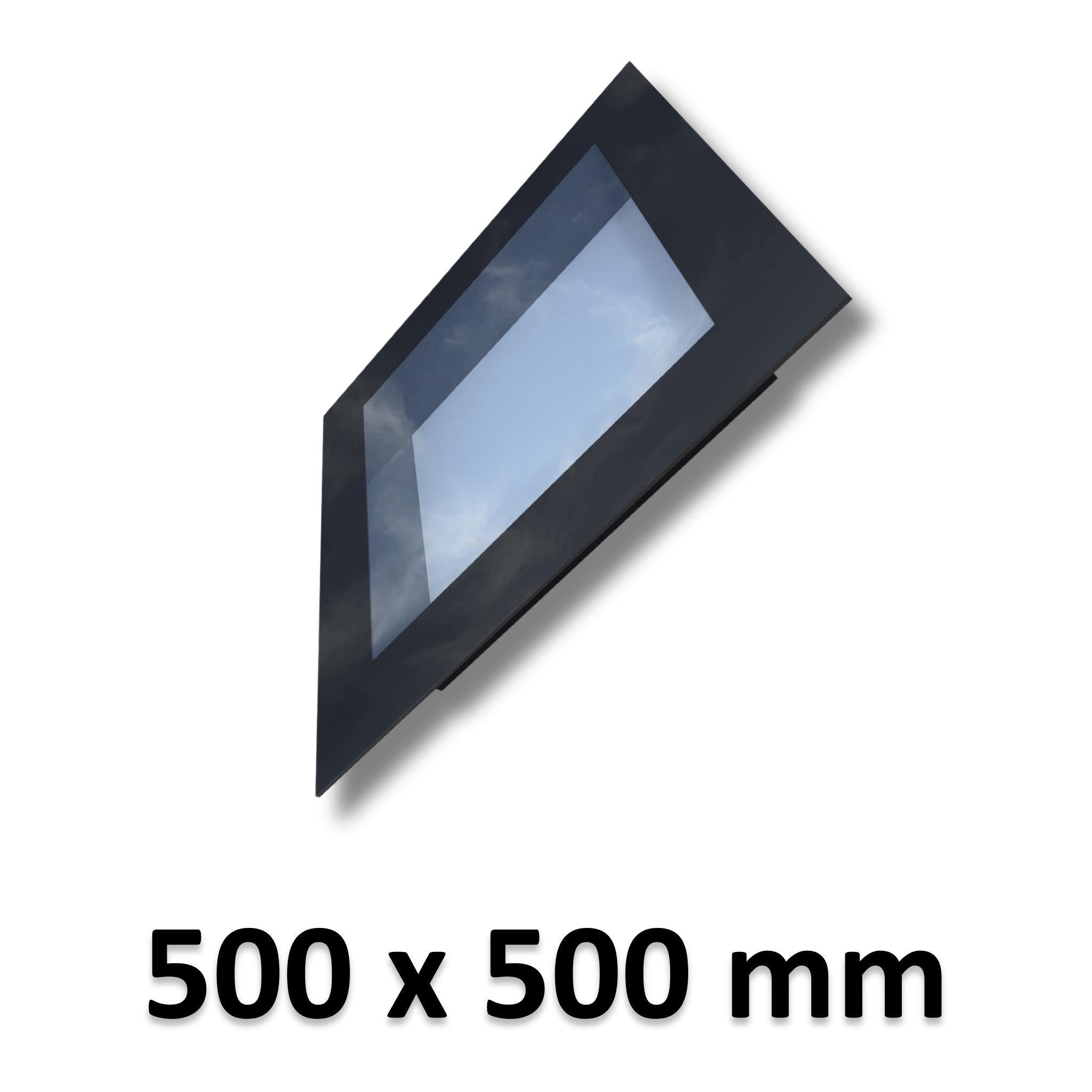 500 x 500 mm Frameless Skylight for Pitched Roof - Triple Glazed