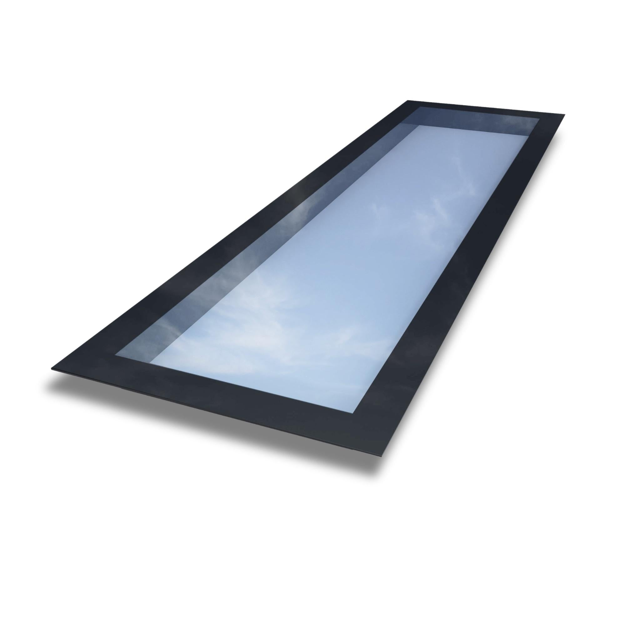 600 x 2500 mm Frameless Skylight for Flat Roof - Triple Glazed