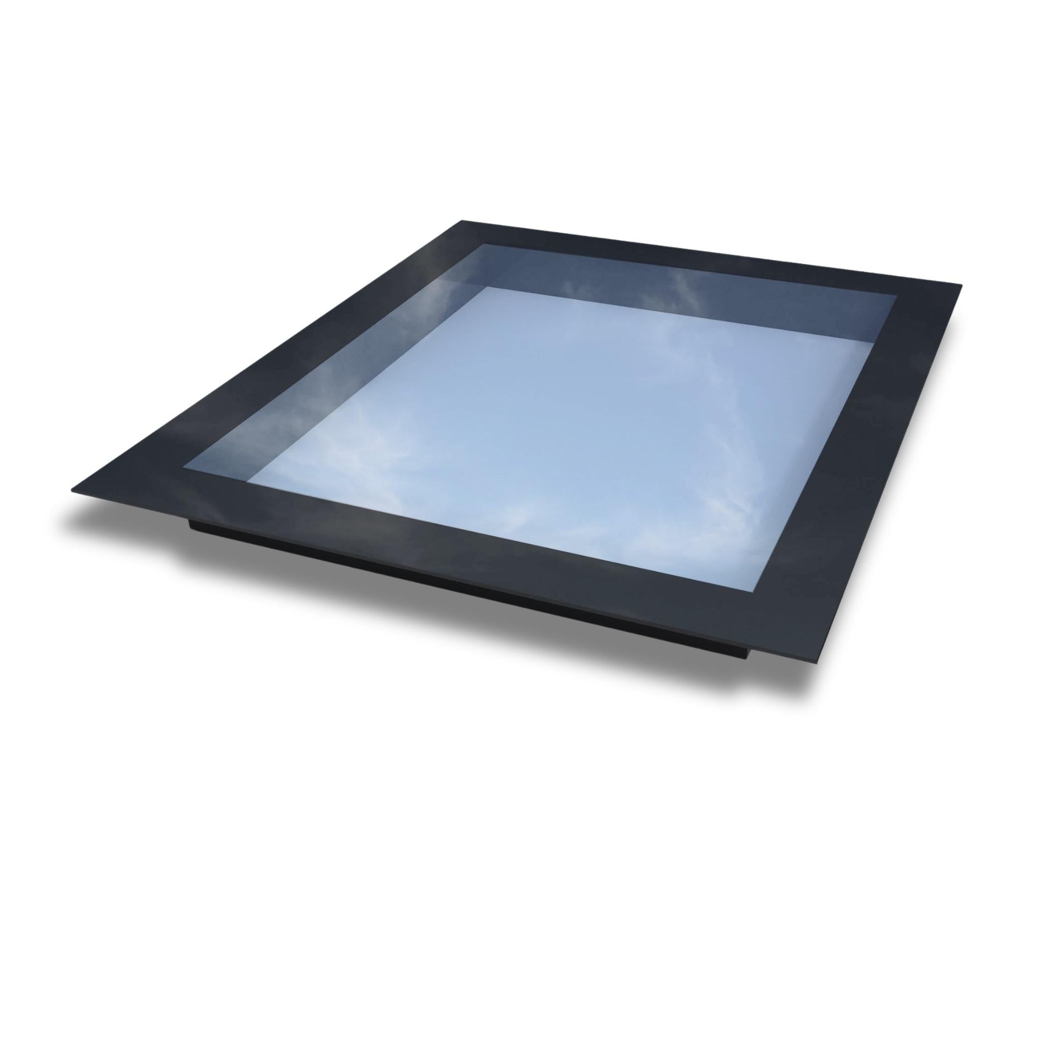 800 x 1000 mm Frameless Skylight for Flat Roof - Triple Glazed